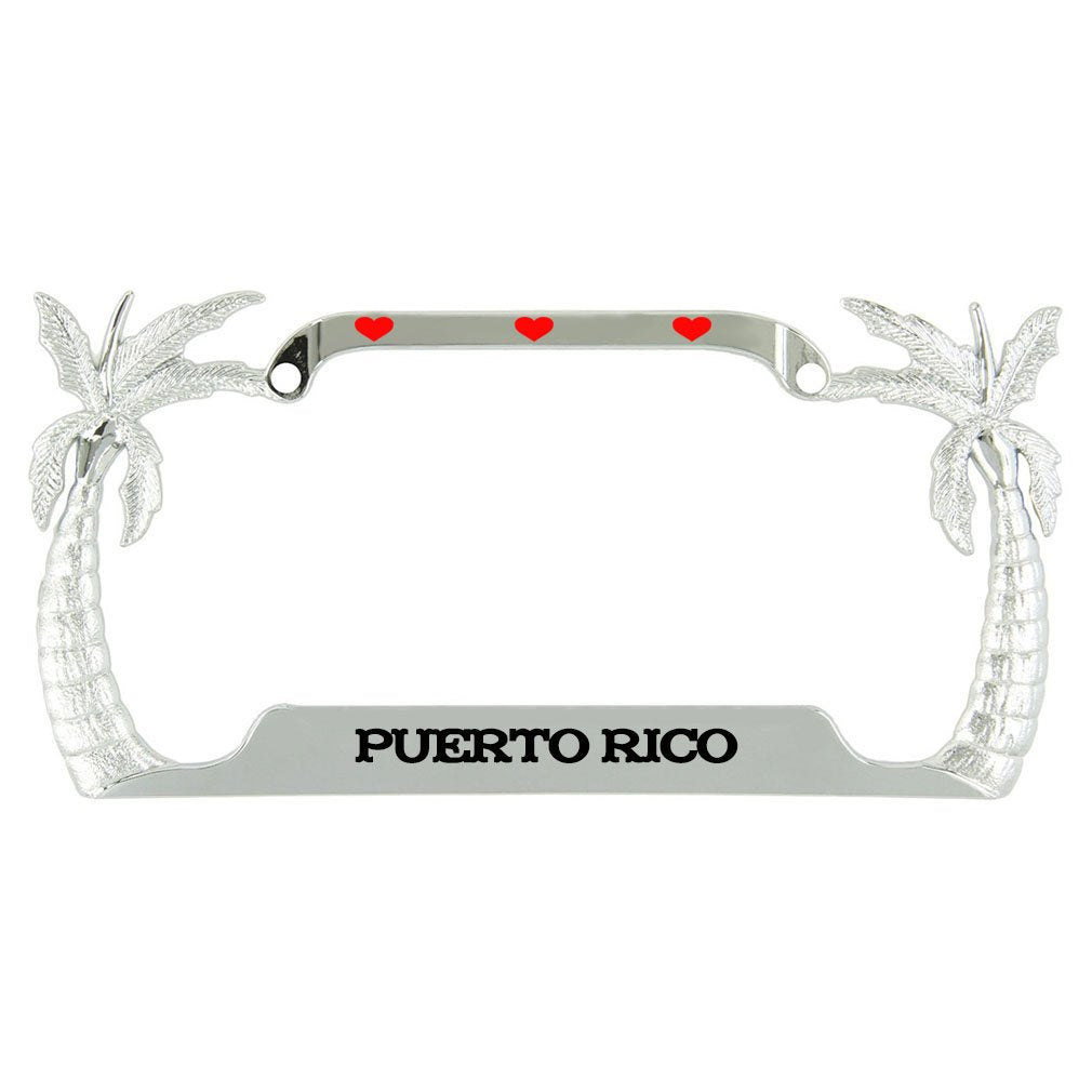 Speedy Pros Love Puerto Rico Palm License Plate Frame